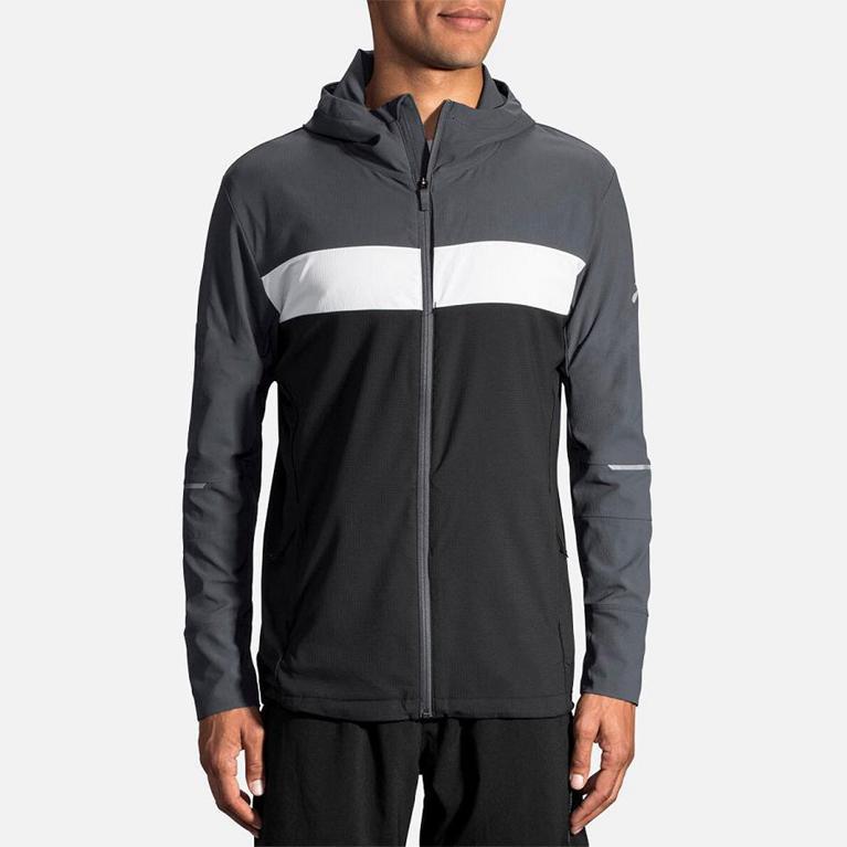 Brooks Canopy - Mens Running Jackets - Grey (32586THNW)